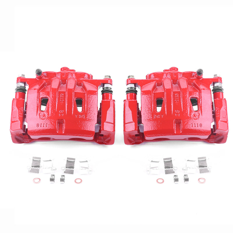 Power Stop 10-18 Lexus RX350 Front Red Calipers w/Brackets - Pair