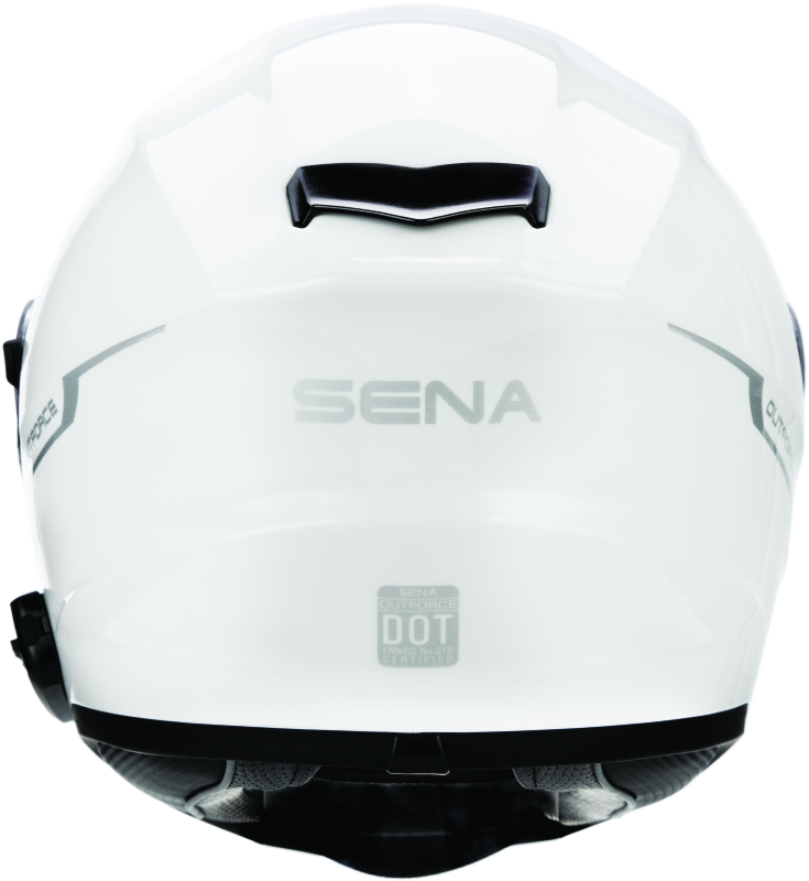 Sena Technologies Outforce Full Face Bluetooth Helmet Glossy White - Small