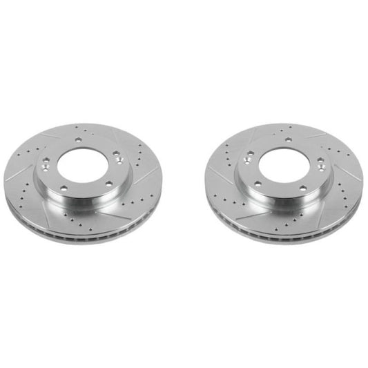 Power Stop 07-09 Kia Sorento Front Evolution Drilled & Slotted Rotors - Pair