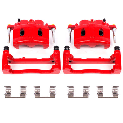 Power Stop 08-16 Cadillac Escalade Front Red Calipers w/Brackets - Pair