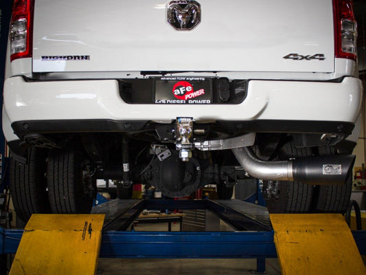 aFe ATLAS 5in Alum Steel DPF-Back Exhaust System w/Polished Tip 19-20 Ram Diesel Trucks L6-6.7L (td)