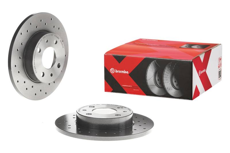 Brembo 10-11 Saab 9-3X Front Premium Xtra Cross Drilled UV Coated Rotor