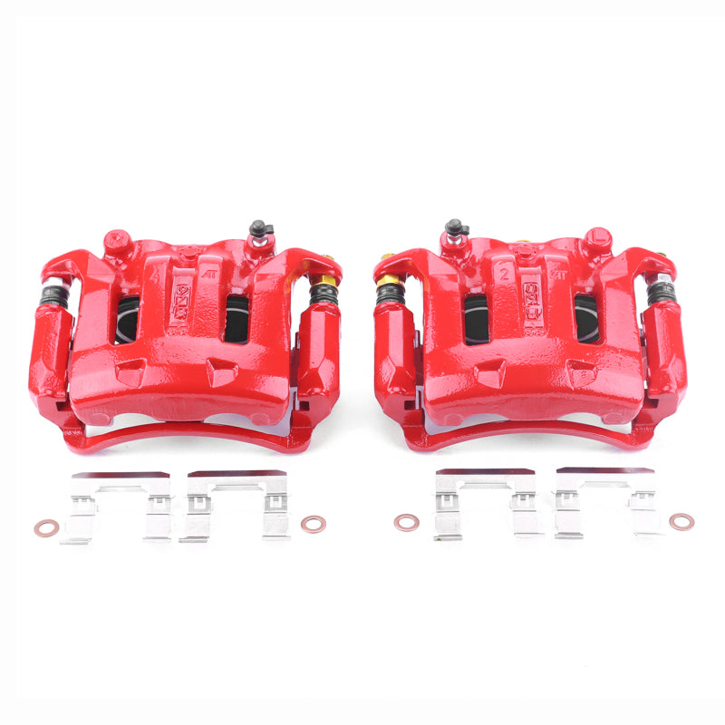 Power Stop 03-04 Nissan Frontier Front Red Calipers w/Brackets - Pair