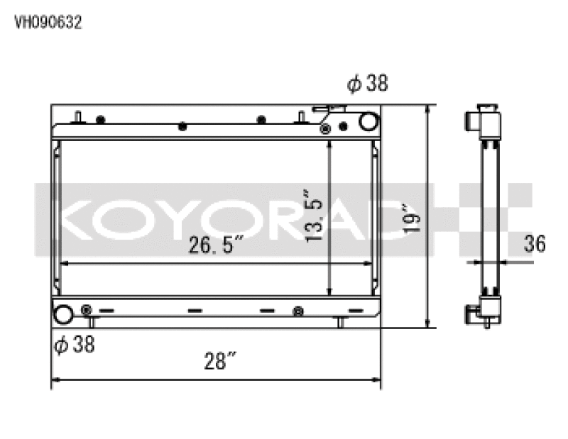 Koyo 93-98 Subaru Impreza 1.8/2.2L (MT) Radiator