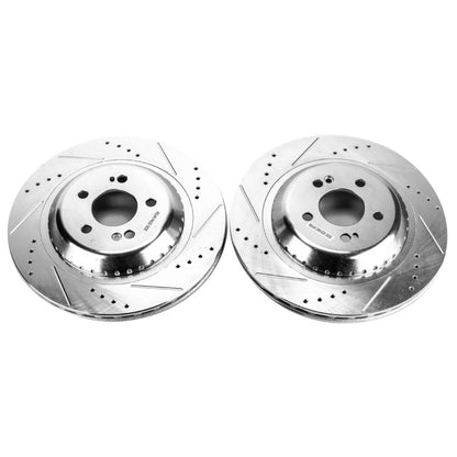 Power Stop 2017 Mercedes-Benz Maybach S550 Rear Evolution Drilled & Slotted Rotors - Pair