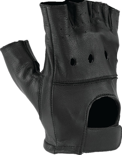 Kuryakyn Leather By River Road Diamond Shorty Gloves Black Womens - Small