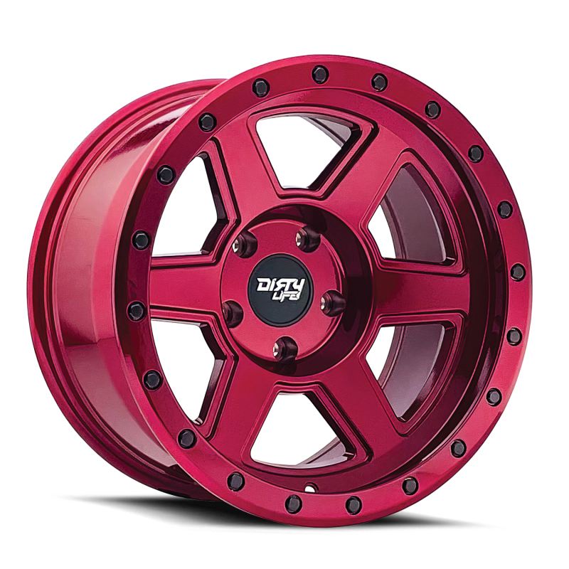 Dirty Life 9315 Compound 17x9 / 6x135 BP / -12mm Offset / 87.1mm Hub Crimson Candy Red Wheel