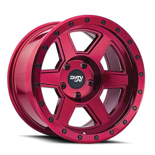 Dirty Life 9315 Compound 17x9 / 6x139.7 BP / -38mm Offset / 106mm Hub Crimson Candy Red Wheel