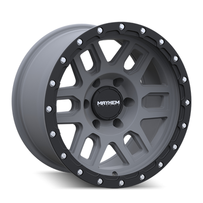 Mayhem 8304 Delta 17x9 / 6x139.7 BP / 0mm Offset / 106mm Hub Matte Gunmetal w/ Matte Black Lip Wheel