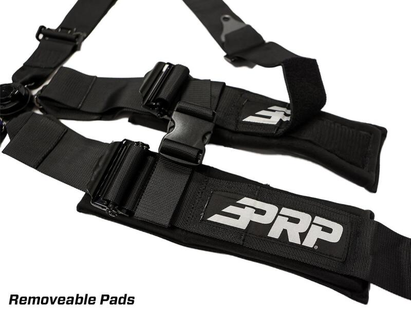 PRP 5.2 Cam-Lock Harness w/ Ratchet Lap Belt - Black