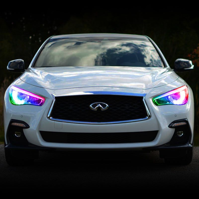 Oracle 14-21 Infiniti Q50 RGB+W Headlight Halo Upgrade Kit - ColorSHIFT SEE WARRANTY