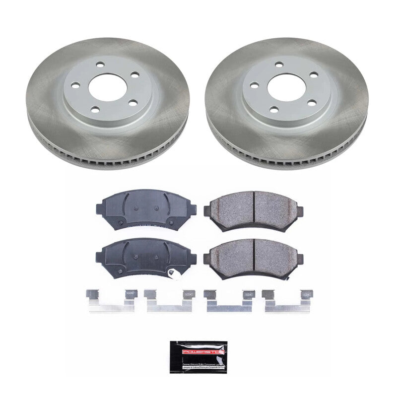 Power Stop 00-05 Pontiac Bonneville Front Semi-Coated Rotor Kit