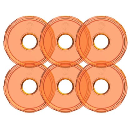 KC HiLiTES Cyclone V2 LED - Replacement Lens - Amber - 6-PK