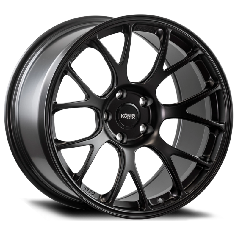 Konig Forged F1M 18X10.5 5X114.3 ET25 Satin Black Knurled Bead