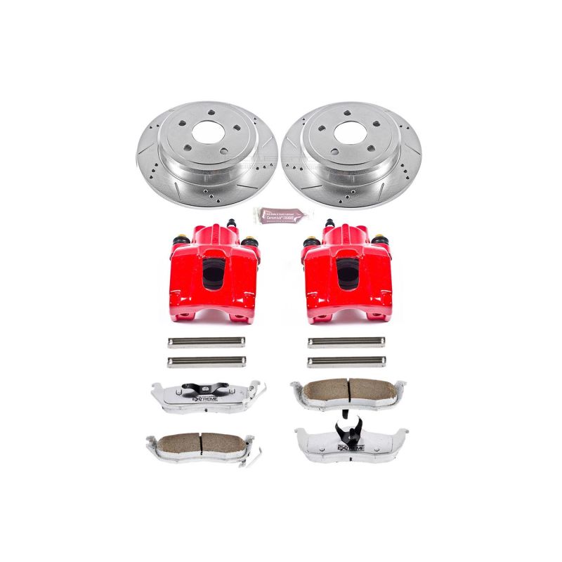 Power Stop 06-10 Jeep Commander Rear Z26 Street Warrior Brake Kit w/Calipers