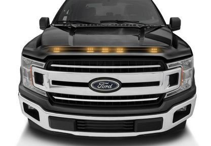 AVS 2016-2018 Ford F-150 Aeroskin LightShield Color Hood Protector, Shadow Black