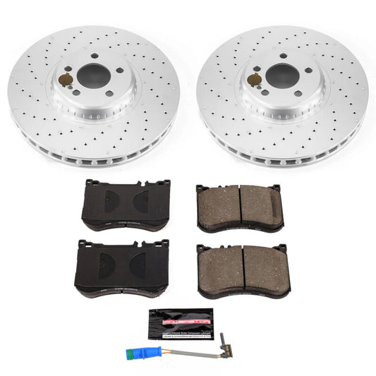 Power Stop 19-22 Mercedes-Benz E53 AMG Front Z23 Coated Brake Kit