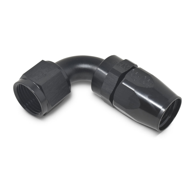 Russell Performance -10 AN Black 90 Degree Full Flow Hose End