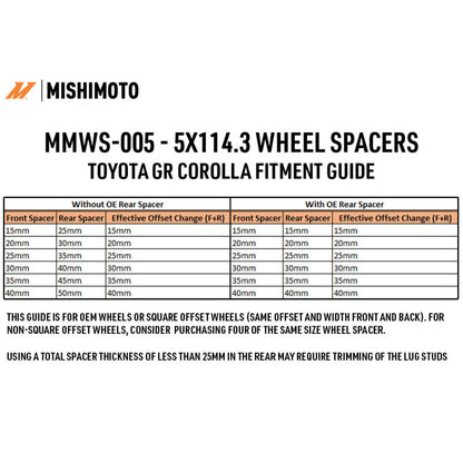 Mishimoto Wheel Spacers - 5x114.3 - 60.1 - 50 - M12 - Black