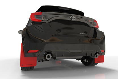 Rally Armor 20-23 Toyota GR Yaris Red Mud Flap w/Black Logo