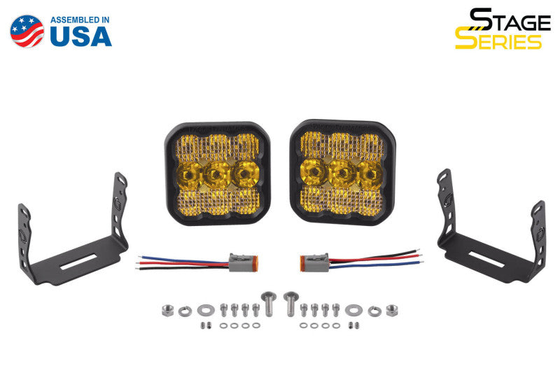 Diode Dynamics SS5 LED Pod Sport - Yellow Driving (Pair)