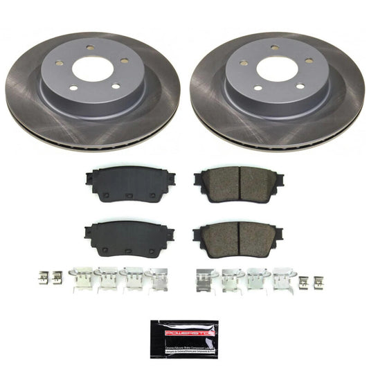 Power Stop 21-23 Nissan Rogue Rear Semi-Coated Rotor Kit