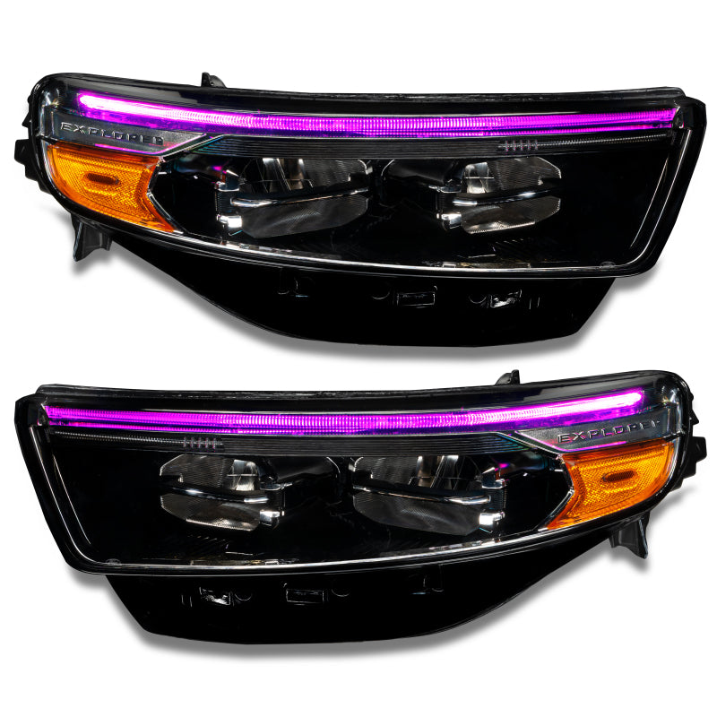 Oracle 20-22 Ford Explorer Dynamic RGB Headlight DRL Upgrade Kit - ColorSHIFT - Dynamic SEE WARRANTY