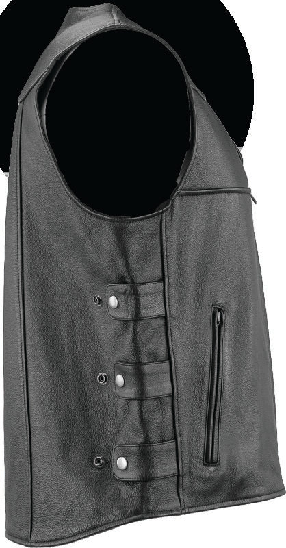 Kuryakyn Leather By River Road Plains Leather Vest Black - Small