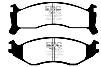 EBC 91-93 Chrysler Fifth Avenue 3.8 Yellowstuff Front Brake Pads