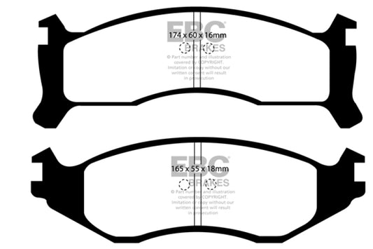 EBC 91-93 Chrysler Fifth Avenue 3.8 Yellowstuff Front Brake Pads