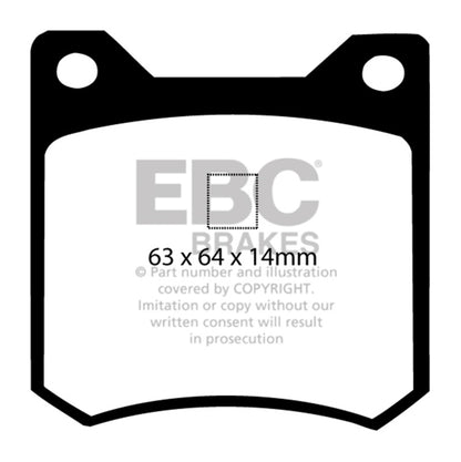 EBC 72-84 De Tomaso Pantera 5.7 GTS Yellowstuff Rear Brake Pads