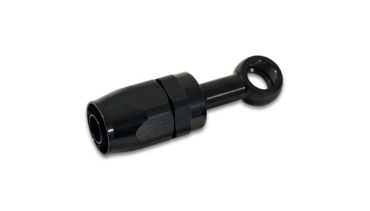 Vibrant -8AN Banjo Hose End Fitting for use with M14 or 9/16in Banjo Bolt - Aluminum Black