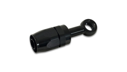 Vibrant -8AN Banjo Hose End Fitting for use with M10 or 3/8in Banjo Bolt - Aluminum Black