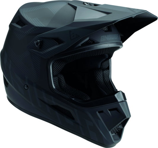 Answer AR1 V2 Bold Helmet Black/Dark Grey Youth - Large