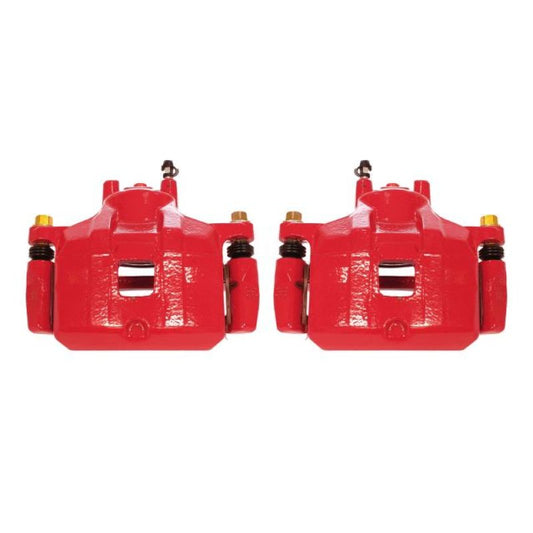 Power Stop 08-17 Mitsubishi Lancer Front Red Calipers w/Brackets - Pair