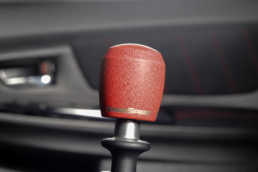 GrimmSpeed Stubby Shift Knob Stainless Steel Red - M12x1.25