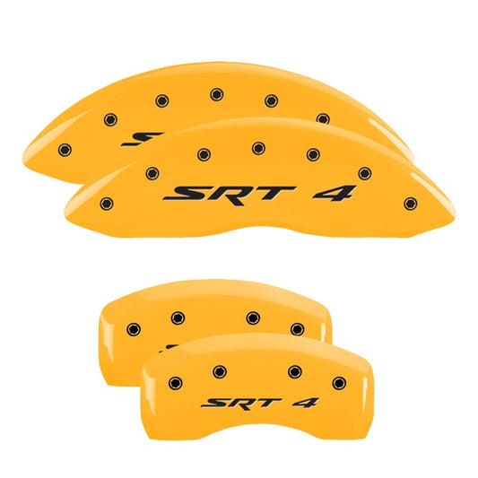 MGP 4 Caliper Covers Engraved Front & Rear C6/Corvette Yellow finish black ch