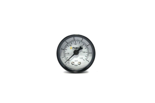 Fuelab 1.5in Fuel Pressure Gauge - EFI - Range 0-120 PSI (Dual Bar/PSI Scale)