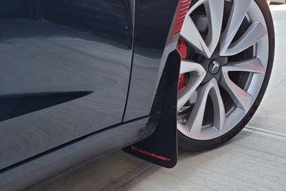 Rally Armor 17-23 Tesla Model 3 Black UR Mud Flap w/Red Logo