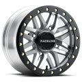 Raceline A91MA Ryno 15x7in/4x137 BP/10mm Offset/110.18mm Bore - Machined & Black Ring Beadlock Wheel