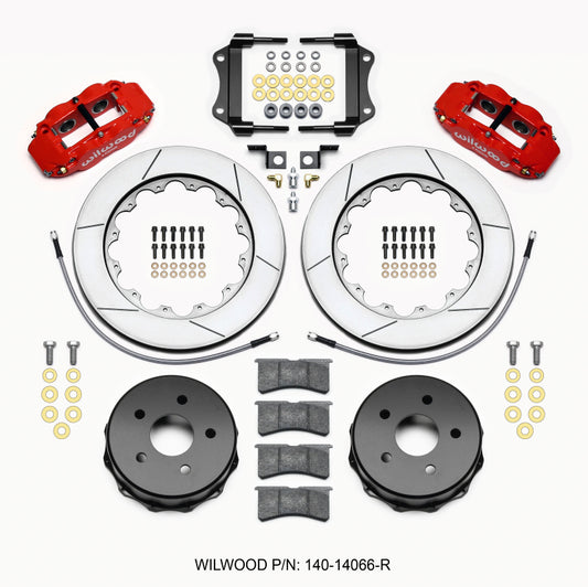 Wilwood Narrow Superlite 4R Rear Kit 14.00in Red 2007-up Jeep JK w/Lines