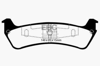 EBC 95-01 Ford Explorer 4.0 2WD Yellowstuff Rear Brake Pads