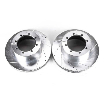 Power Stop 00-02 Ford E-450 Super Duty Rear Evolution Drilled & Slotted Rotors - Pair