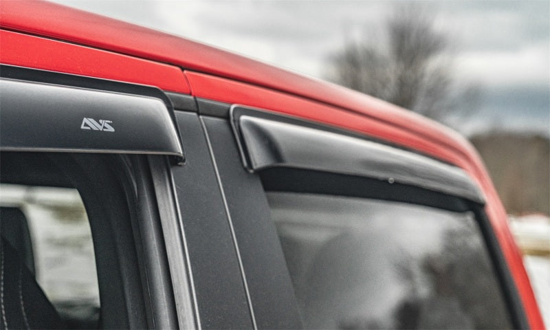 AVS 99-16 Ford F-250 Super Duty Supercrew Ventvisor Outside Mount Window Deflectors 4pc - Smoke