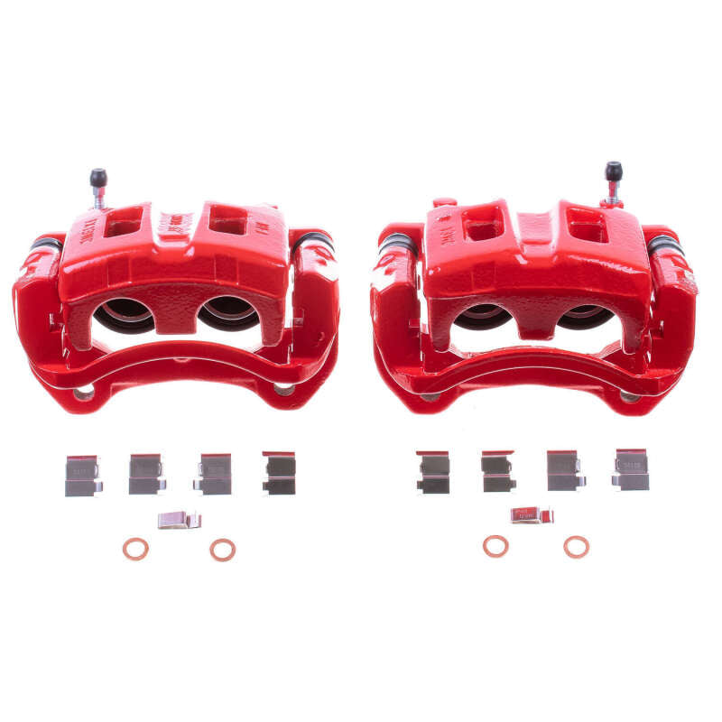 Power Stop 2002 Honda Passport Front Red Calipers w/Brackets - Pair