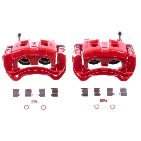 Power Stop 2002 Honda Passport Front Red Calipers w/Brackets - Pair