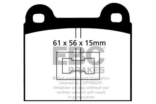 EBC 73-77 Audi Fox 1.5L Ultimax2 Front Brake Pads