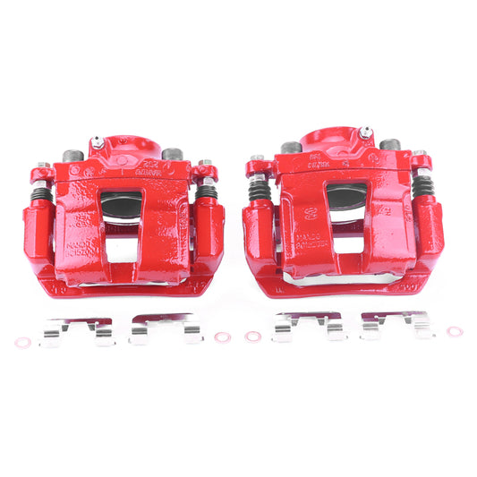 Power Stop 11-15 Hyundai Sonata Front Red Calipers w/Brackets - Pair