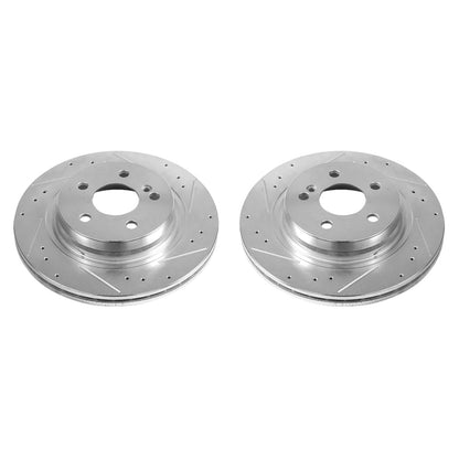 Power Stop 12-16 Mercedes-Benz C250 Rear Evolution Drilled & Slotted Rotors - Pair