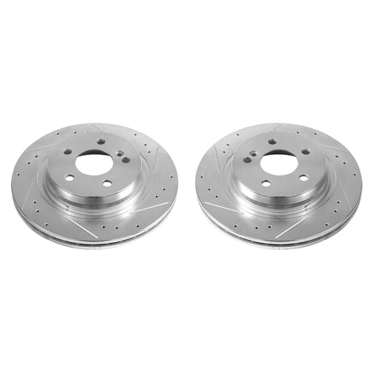 Power Stop 12-16 Mercedes-Benz C250 Rear Evolution Drilled & Slotted Rotors - Pair